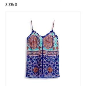 Theta Crochet detail tank top